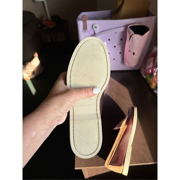G.H. Bass Weejuns Tan & Brown Mens Sz 9 Loafers EUC